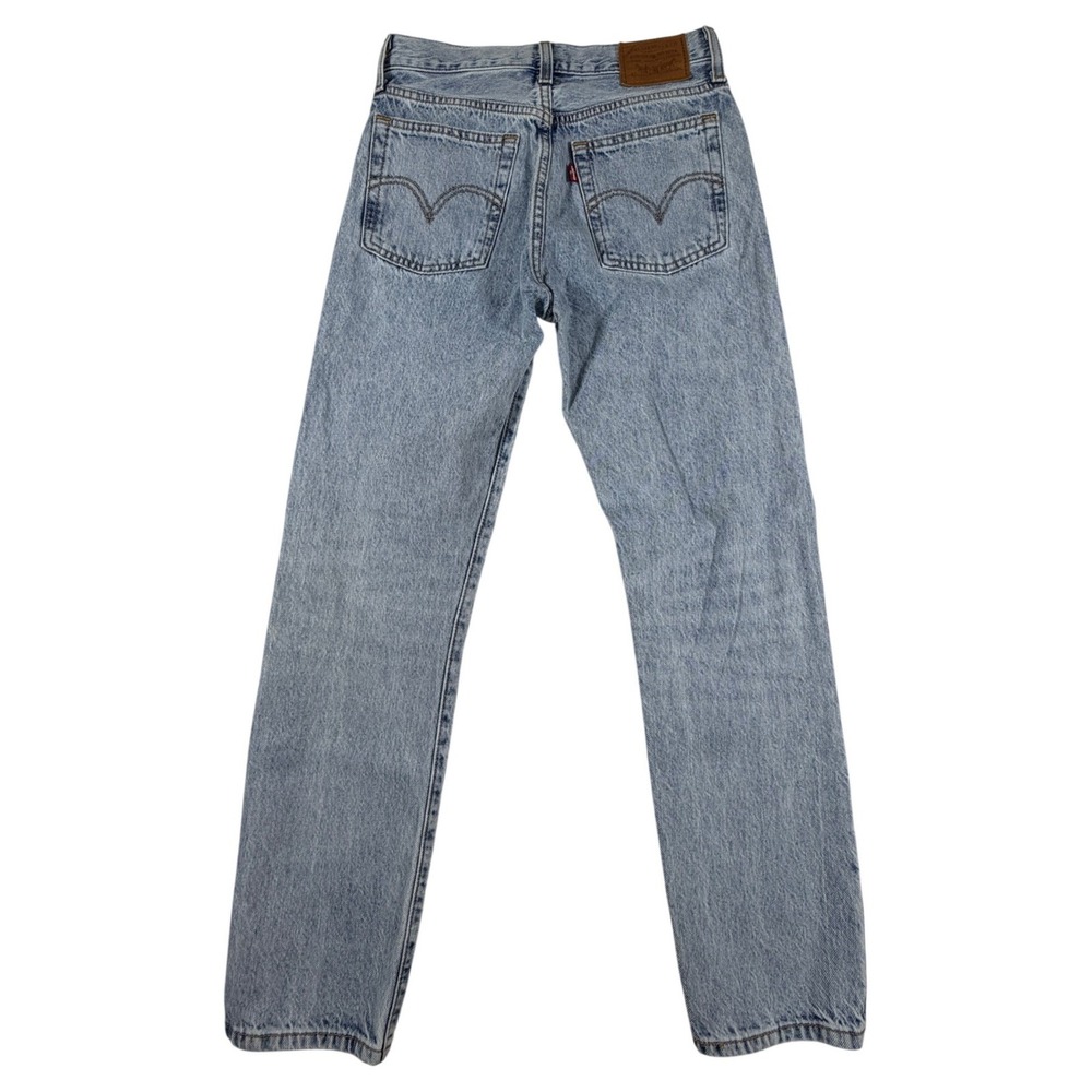 Levis Premium BIG E Wedgie Straight Jeans Light Wash High Rise 24x28 ‎ W26 L27